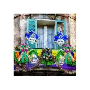 Mardi Gras Lazos para coronas diseño de lunares morados_6