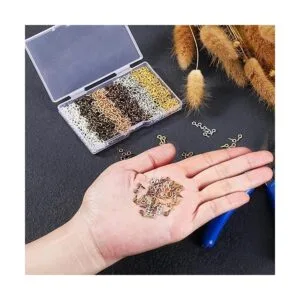 600 ganchos de tornillo de ojo de 6 colores pequeños_5