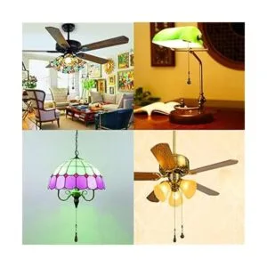 Hyamass 2 piezas vintage hueco encanto colgante ventilador_4