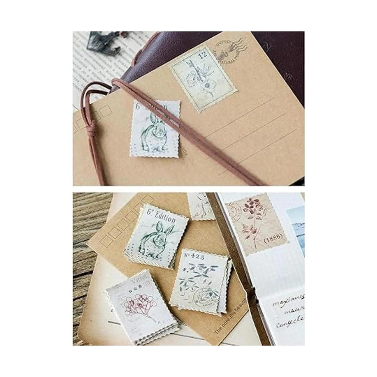 EORTA Juego de 138 pegatinas para sellos postales con_6