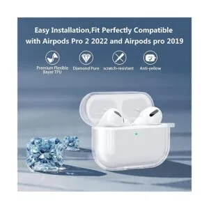 Aircawin Funda transparente para Airpods Pro de 2_2