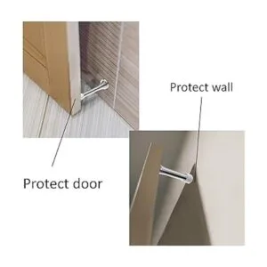 Kare Kind 4 tapones de puerta de resorte plata_5