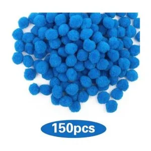 150 pompones azul claro pompones de 1 pulgada con ojos_3