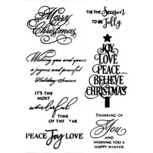 Palabras de bendición para árbol de Navidad sellos claros_3