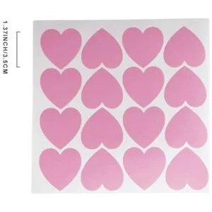 FAZHBARY Calcomanías de corazón rosa con forma de corazón_2