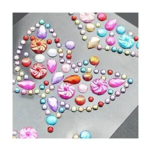 Ourart 14 hojas de calcomanías de diamantes de imitación_3