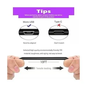 Cable de carga USB de 10 pies compatible con Fujifilm_4