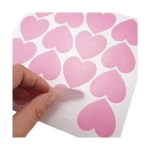 FAZHBARY Calcomanías de corazón rosa con forma de corazón_3