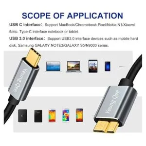 Cable USB C a Micro B 2 paquetes Yeung Qee tipo C a Micro_3