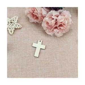 30 piezas de mini cruz de madera DIY recortes de 2_3