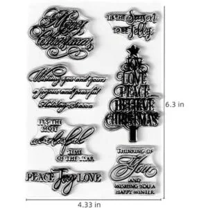 Palabras de bendición para árbol de Navidad sellos claros_2