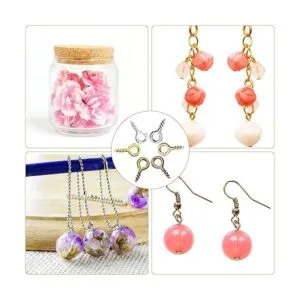 600 ganchos de tornillo de ojo de 6 colores pequeños_6