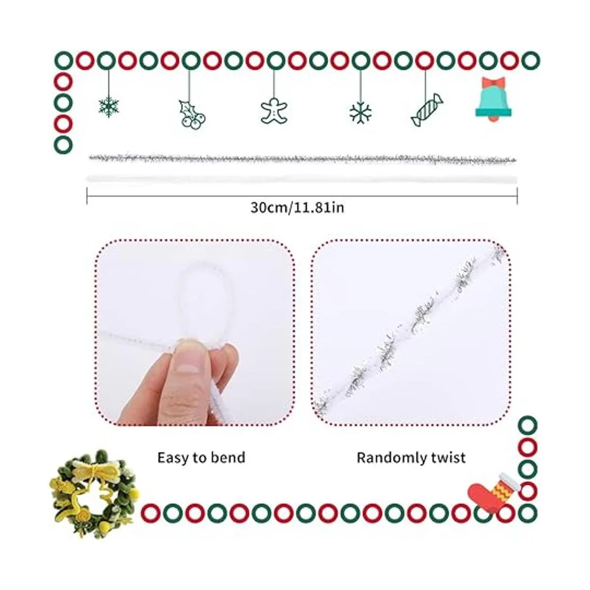 Juego de 200 limpiadores de tuberías de felpilla de color_2