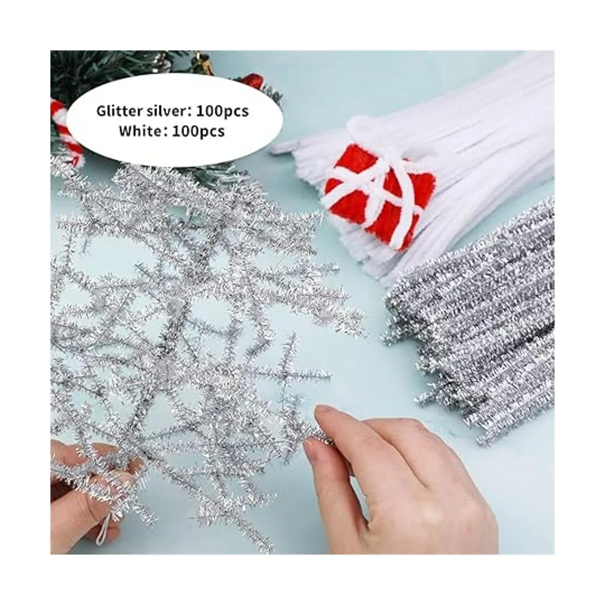 Juego de 200 limpiadores de tuberías de felpilla de color_4