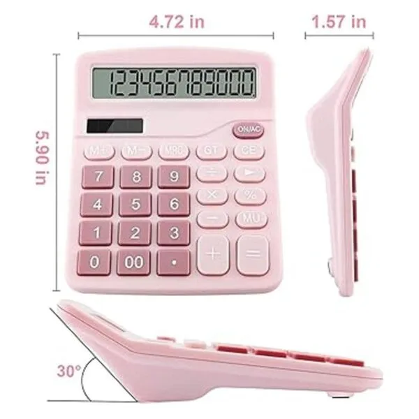 Podokas Office Calculators Desktop 12Digit Battery Dual_5