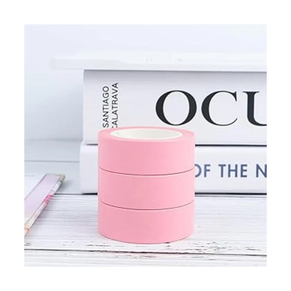 Juego de cinta adhesiva Washi rosa 32 pies x 0.6_2