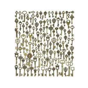 JIALEEY Juego de 125 llaves de esqueleto vintage estilo_1