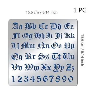 BENECREAT Plantillas de letras de metal mate alfabeto_2