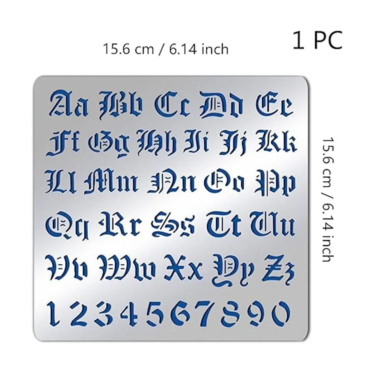 BENECREAT Plantillas de letras de metal mate alfabeto_2