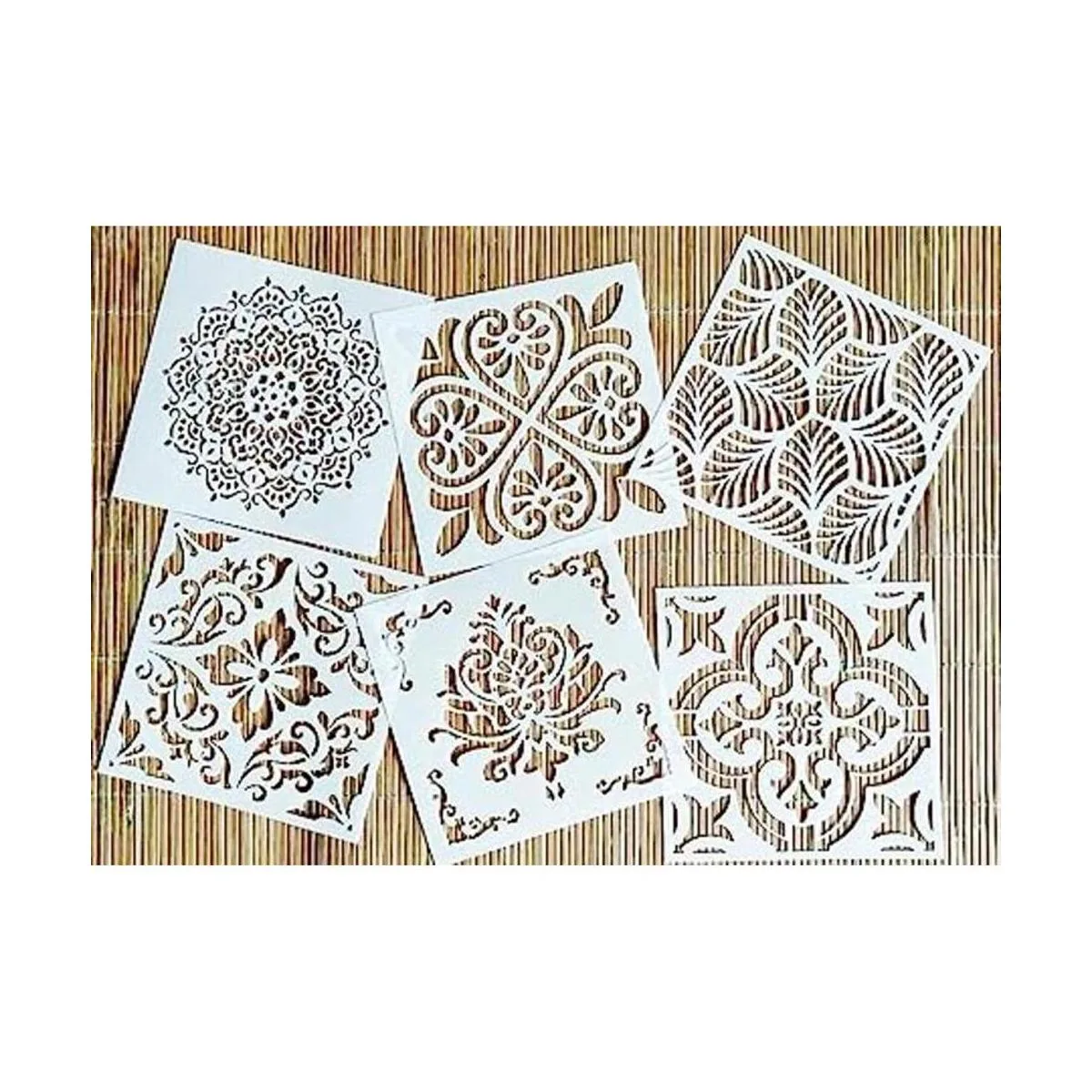 OBUY Plantilla reutilizable de pintura cortada con láser_1