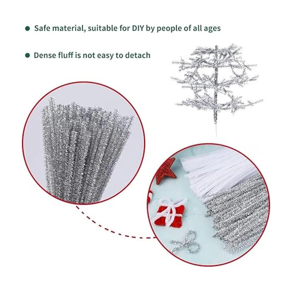 Juego de 200 limpiadores de tuberías de felpilla de color_5