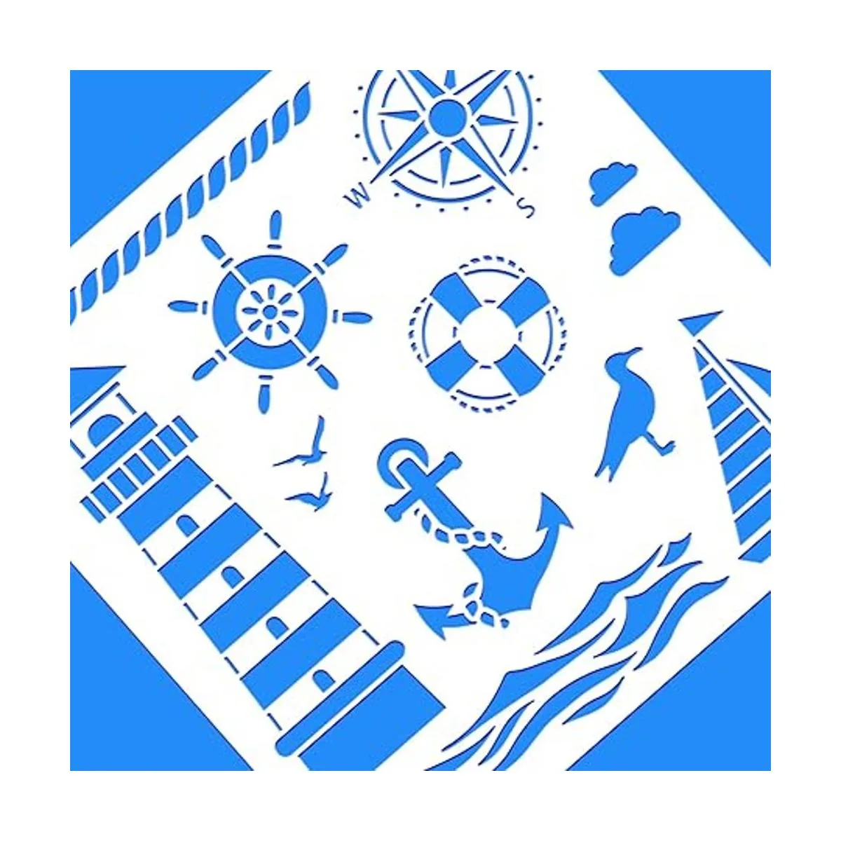 BENECREAT Lighthouse Plantillas de dibujo de plástico PET_4