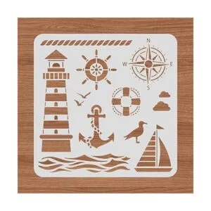 BENECREAT Lighthouse Plantillas de dibujo de plástico PET_3