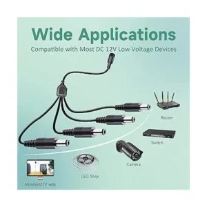 Paquete de 2 cables divisor de corriente continua de 1 a 4_2