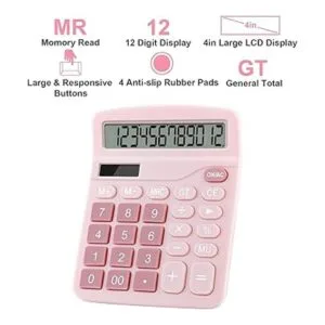 Podokas Office Calculators Desktop 12Digit Battery Dual_4