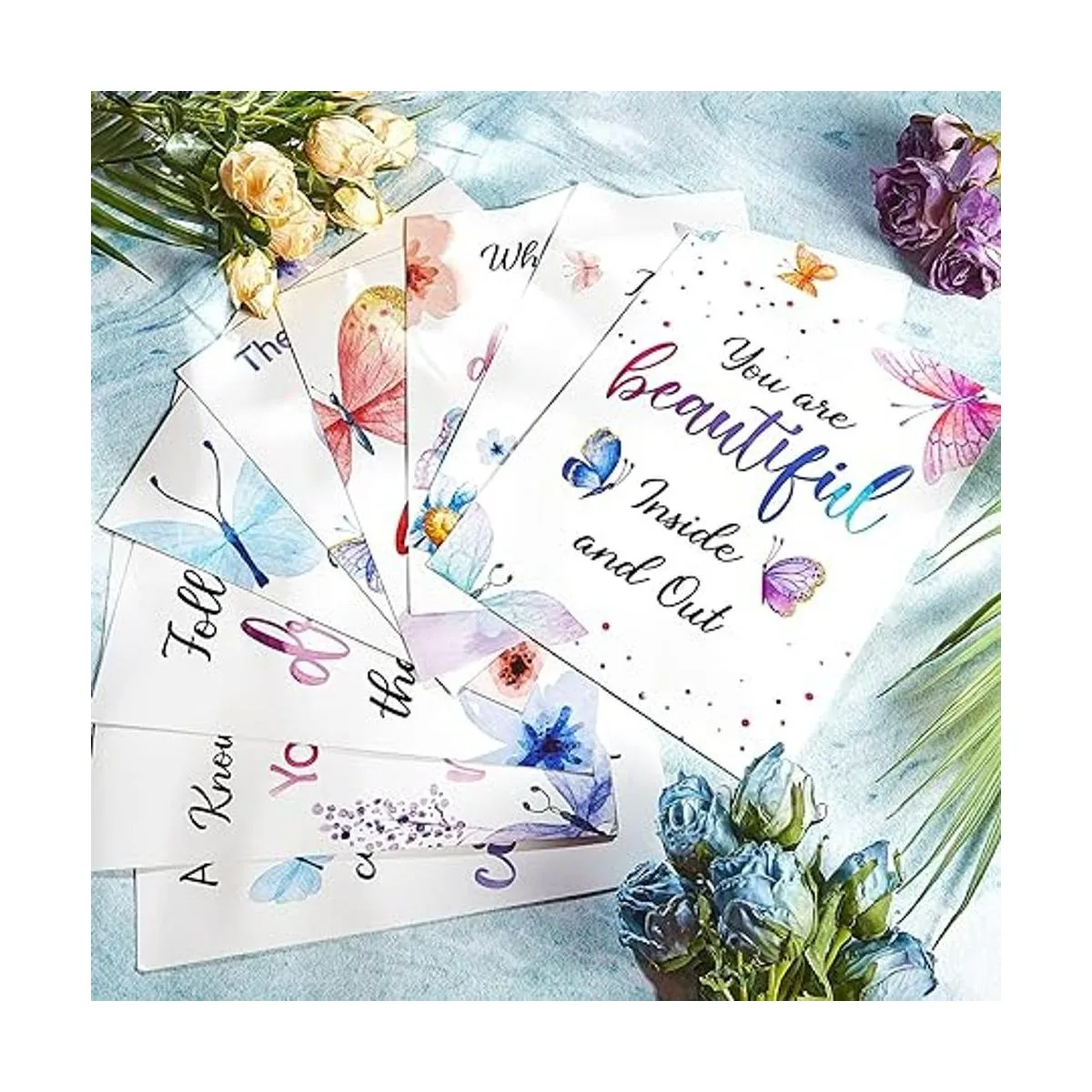 Juego de 9 impresiones inspiradoras de acuarela con cita_3