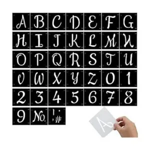 38 plantillas de letras reutilizables de plástico para_1