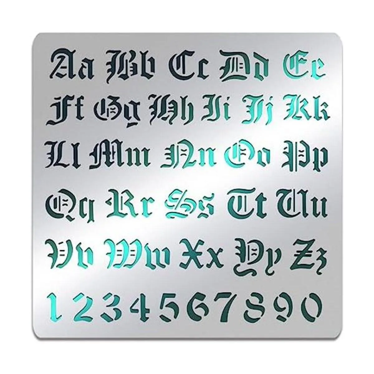 BENECREAT Plantillas de letras de metal mate alfabeto_1