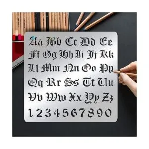 BENECREAT Plantillas de letras de metal mate alfabeto_7