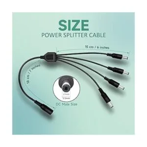 Paquete de 2 cables divisor de corriente continua de 1 a 4_4