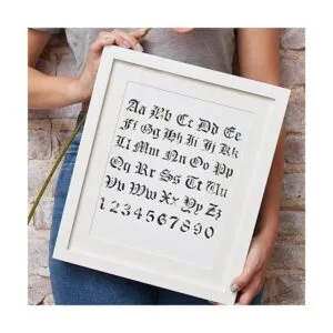 BENECREAT Plantillas de letras de metal mate alfabeto_6