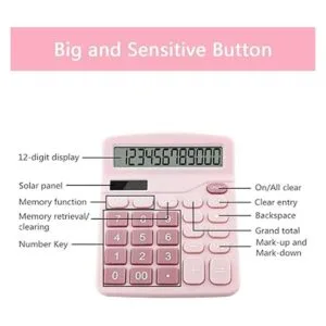 Podokas Office Calculators Desktop 12Digit Battery Dual_2