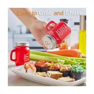 ZOSUJO Juego de saleros rojos y pimenteros de 4 onzas_4