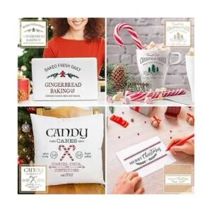 Newmemo Plantillas de Navidad grandes para pintar sobre_4