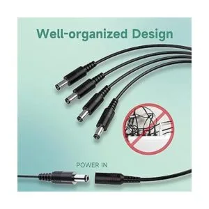 Paquete de 2 cables divisor de corriente continua de 1 a 4_3