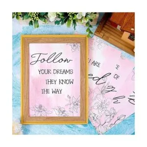 inspiradoras de pared arte moderno floral rosa_3