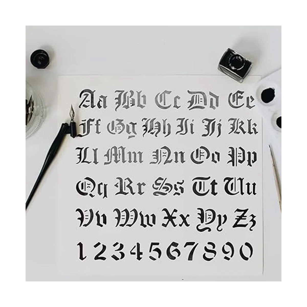 BENECREAT Plantillas de letras de metal mate alfabeto_5