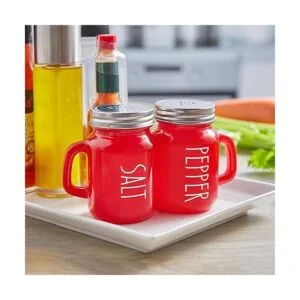ZOSUJO Juego de saleros rojos y pimenteros de 4 onzas_2