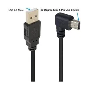 SHANFEILU Mini cable USB de 90 grados ángulo de 5 pines_5