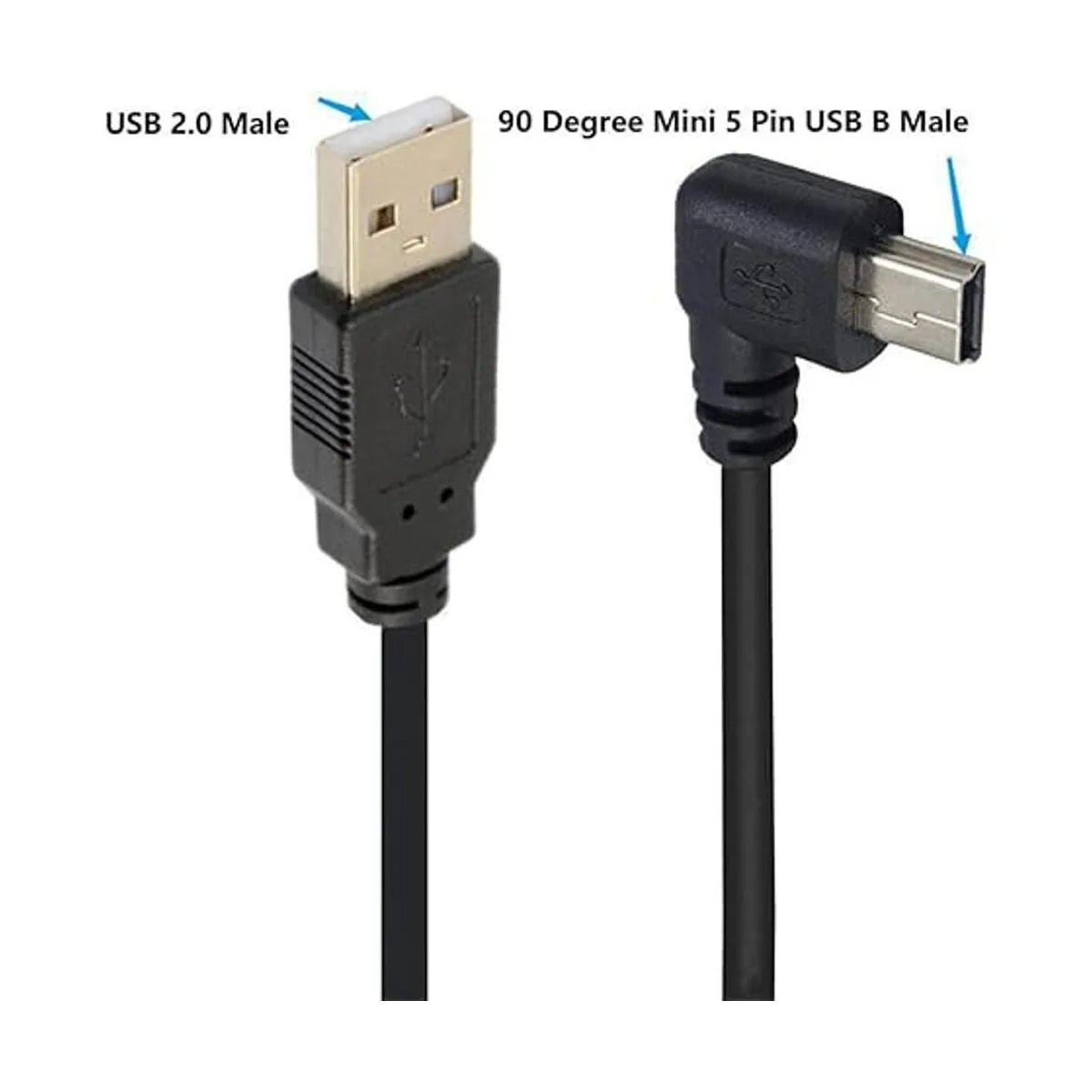 SHANFEILU Mini cable USB de 90 grados ángulo de 5 pines_5
