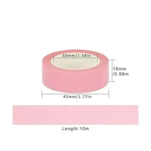 Juego de cinta adhesiva Washi rosa 32 pies x 0.6_3