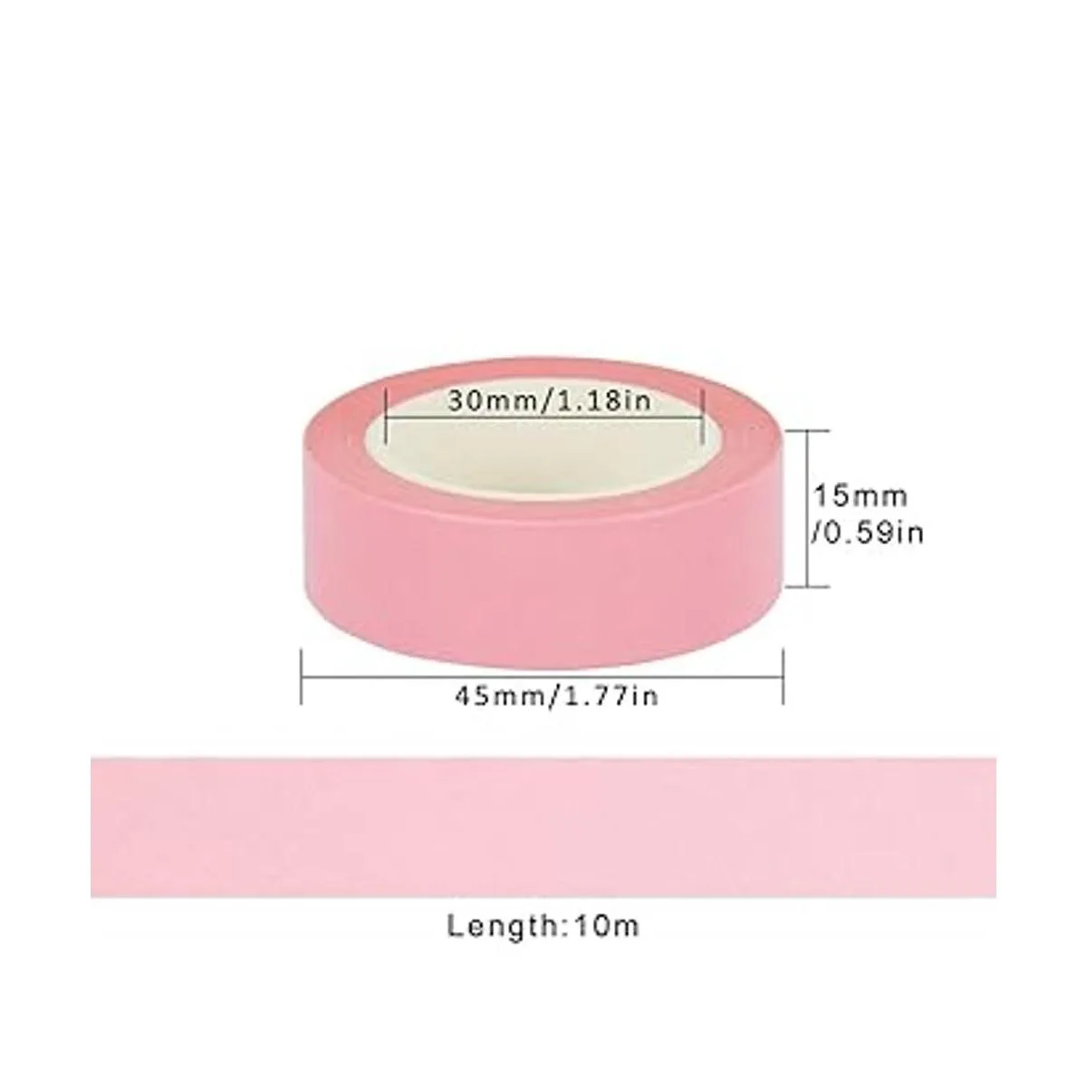 Juego de cinta adhesiva Washi rosa 32 pies x 0.6_3