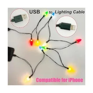 Answege Cable cargador de teléfono con luces LED de_2