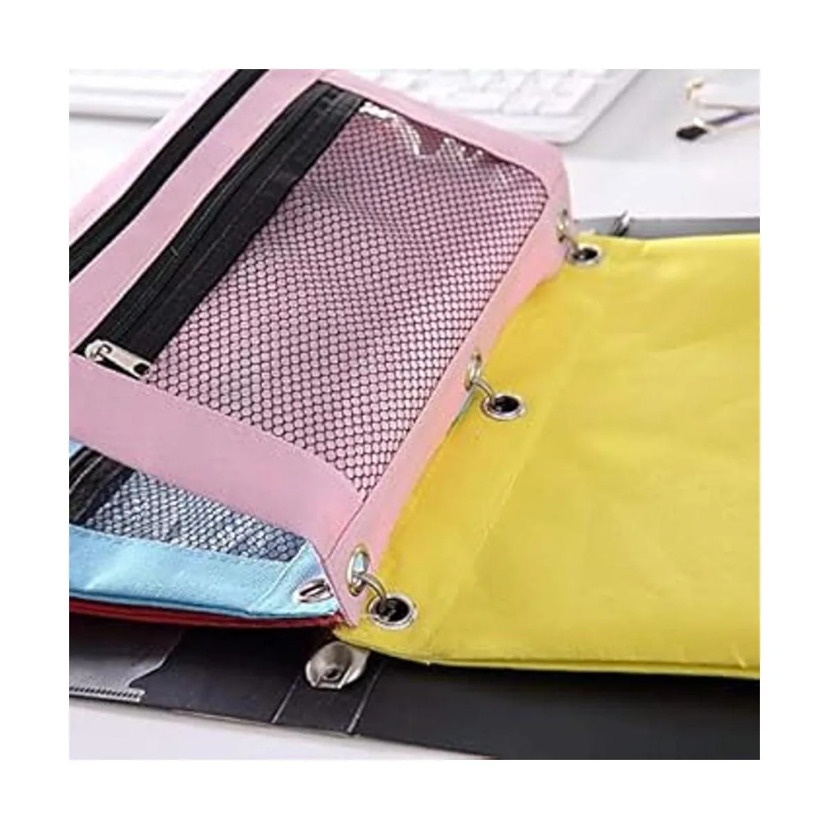 SORDIM Estuche para lápices de 3 anillos paquete de 2_5