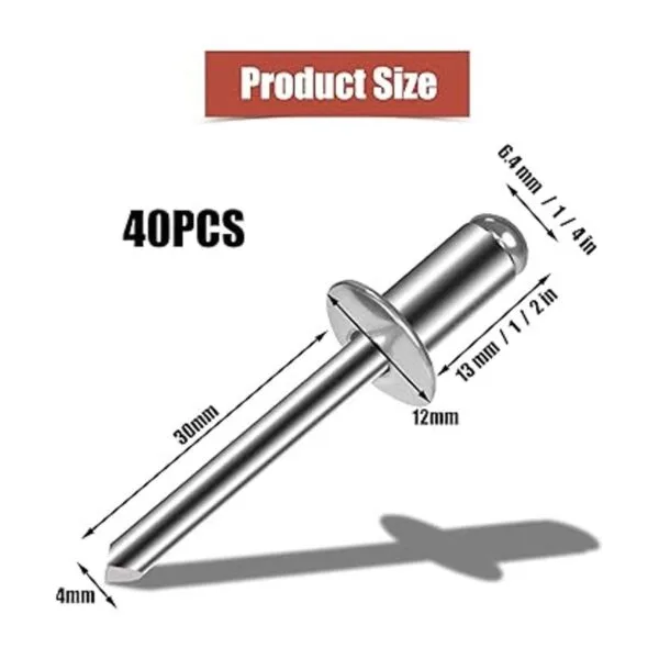 KINBOM Juego de 40 remaches de aluminio para persianas_2
