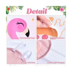 WERNNSAI Pin The Crown on The Flamingo Game Juego de_4